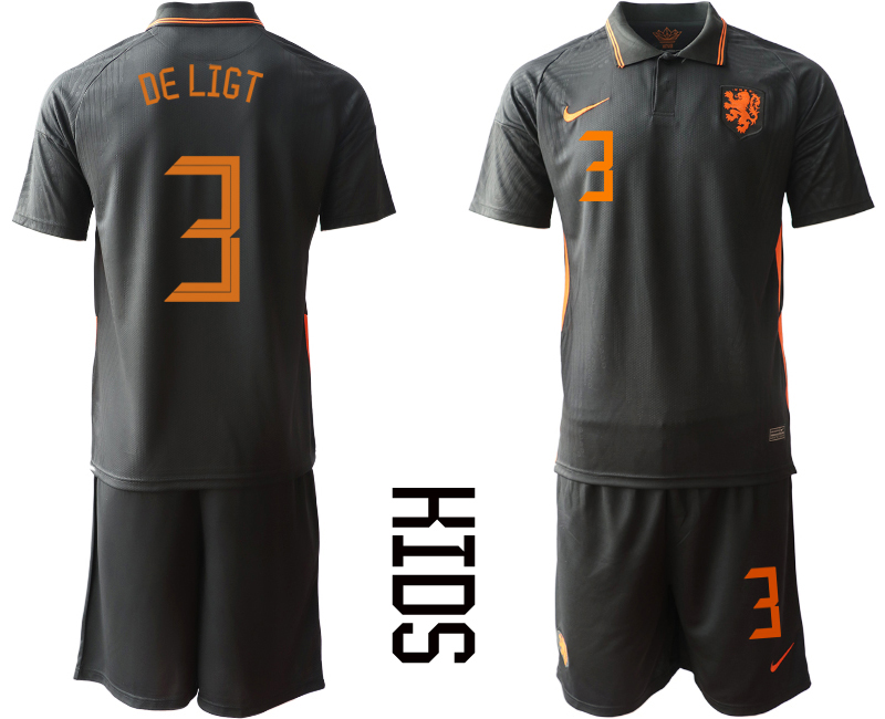 2021 European Cup Netherlands away Youth #3 soccer jerseys->youth soccer jersey->Youth Jersey